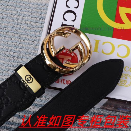 Men's belt Gucci Gucci️Men's leather belt is made of 100% head layer cowhide, ensuring that ikld37f1 - Image 8