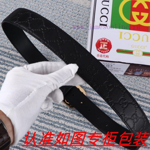 Men's belt Gucci Gucci️Men's leather belt is made of 100% head layer cowhide, ensuring that ikld37f1 - Image 9