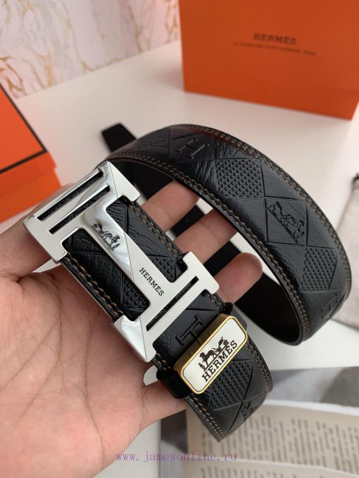 Hermes Hermes️Hanging buckle, classic H-patterned pure steel buckle head, photographed in re b7u3evyt - Image 3