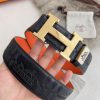 Hermes Hermes waist beltHanging buckle, classic pure steel material buckle head, double-side dxfudtti