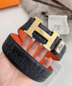 Hermes Hermes waist beltHanging buckle, classic pure steel material buckle head, double-side u71w7e1p