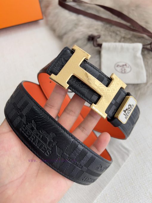 Hermes Hermes waist beltHanging buckle, classic pure steel material buckle head, double-side dxfudtti - Image 2