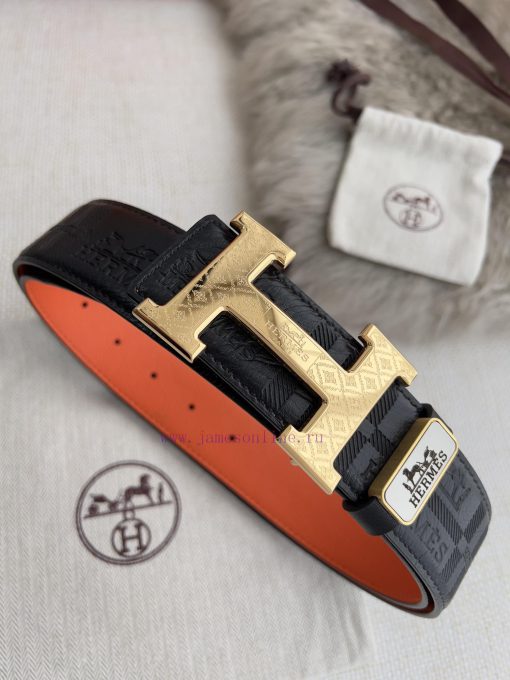 Hermes Hermes waist beltHanging buckle, classic pure steel material buckle head, double-side dxfudtti - Image 4