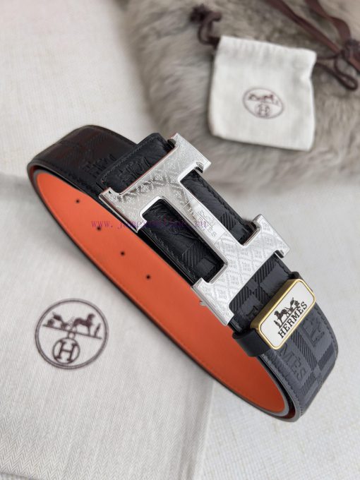 Hermes Hermes waist beltHanging buckle, classic pure steel material buckle head, double-side dxfudtti - Image 5