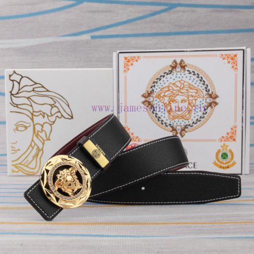 Belt belt Versace cowhide beltMen's belt material: 100% head layer cowhide belt, guaranteed x3bwgvkr - Image 2