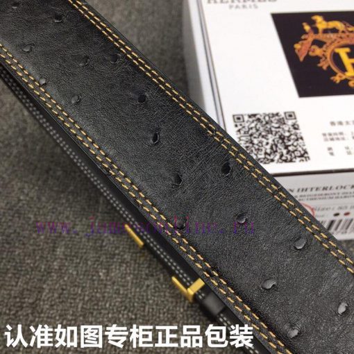 Hermes Hermes ostrich patternGrade: Italian imported 100% top layer cowhide, Hermes. Herm è 4qaizb89 - Image 9