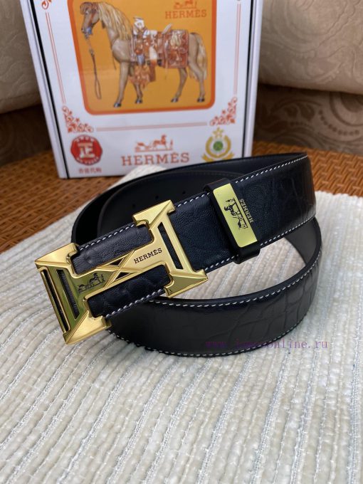 Hermes Hermès CMaterial: Leather Belt with 100% Head Layer. The leather belt is guaranteed t pd818l91 - Image 4