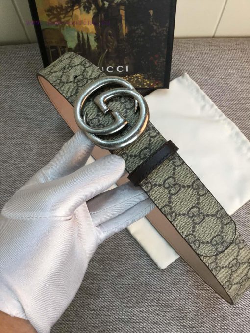 Gucci fabric, lined with a top layer of cowhide tree cream frosted bottom, paired with buckl znbig6k6 - Image 4