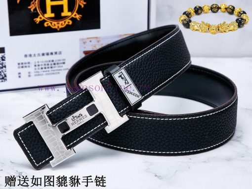 Belts from Herm è s Her...The waistband is made of 100% cowhide, ensuring that the genuine l pnnjagvl - Image 3