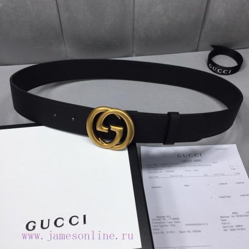 GUCCI Classic with Logo Double G Buckle Width 3 ⃣ ️.8 ⃣ ️ mm, slender leather belt made of G ebfbz9ql