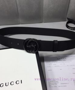 GUCCI Classic with Logo Double G Buckle Width 3 ⃣ ️.8 ⃣ ️ mm, slender leather belt made of G cp24yjb8