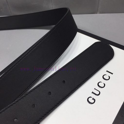 GUCCI Classic with Logo Double G Buckle Width 3 ⃣ ️.8 ⃣ ️ mm, slender leather belt made of G ebfbz9ql - Image 5