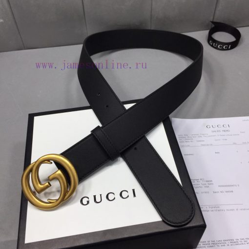 GUCCI Classic with Logo Double G Buckle Width 3 ⃣ ️.8 ⃣ ️ mm, slender leather belt made of G ebfbz9ql - Image 6