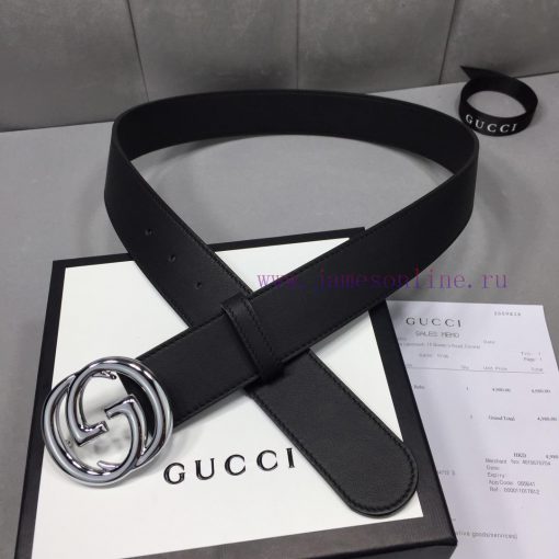 GUCCI Classic with Logo Double G Buckle Width 3 ⃣ ️.8 ⃣ ️ mm, slender leather belt made of G dlvct5v2 - Image 6