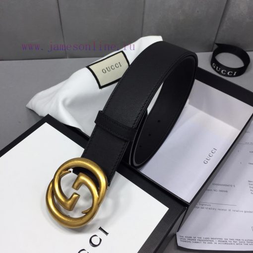 GUCCI Classic with Logo Double G Buckle Width 3 ⃣ ️.8 ⃣ ️ mm, slender leather belt made of G ebfbz9ql - Image 8