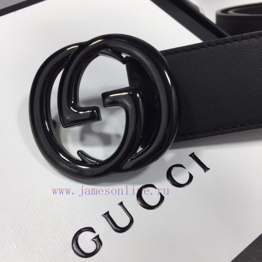 GUCCI Classic with Logo Double G Buckle Width 3 ⃣ ️.8 ⃣ ️ mm, slender leather belt made of G cp24yjb8 - Image 9