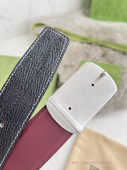 Gucci Gucci Belt ️ BeltHanging buckle, pure steel material buckle head, top layer cowhide, p vfji95ro - Image 9