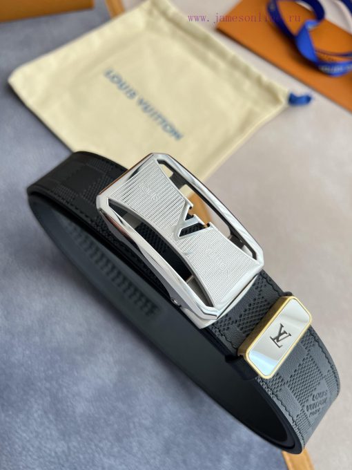 LV... Louis Vuitton Belt ️ Automatic BeltAutomatic buckle, made of pure steel material, with a1x351y8 - Image 5