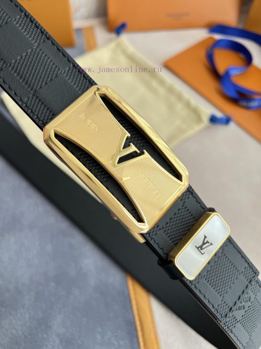 LV... Louis Vuitton Belt ️ Automatic BeltAutomatic buckle, made of pure steel material, with cad3mm5v - Image 4
