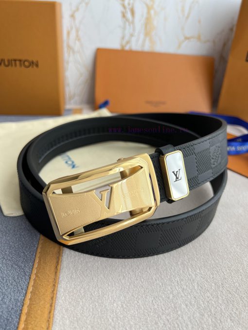 LV... Louis Vuitton Belt ️ Automatic BeltAutomatic buckle, made of pure steel material, with cad3mm5v - Image 8