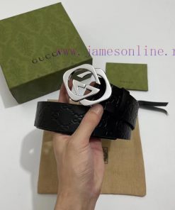 Gucci original double-sided cowhide with pure copper electroplating, 4.0cm. Scan the belt ta a39zjz7f