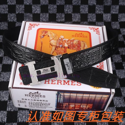 Men's belt HermesMen's leather belt is made of 100% head layer cowhide, ensuring that the 24 ltd7578a - Image 3