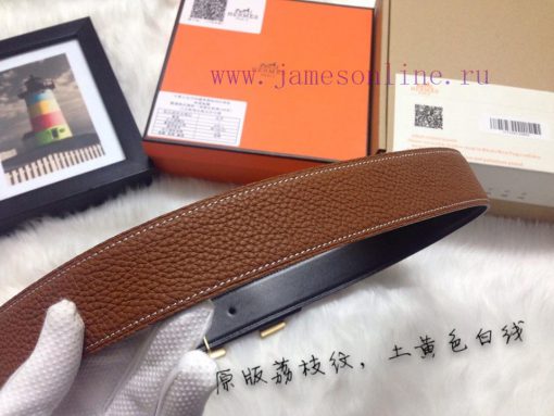 Classic Hermes Classic, double-sided cowhide, lychee patterned leather surface, paired with 0caaf617 - Image 5
