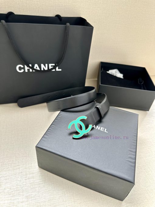 Width 3.0cm Chanel imported soft calf leather with clear grain, accessories gold silver/meta yz5o4s7y - Image 4