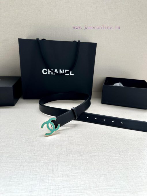 Width 3.0cm Chanel imported soft calf leather with clear grain, accessories gold silver/meta yz5o4s7y - Image 5