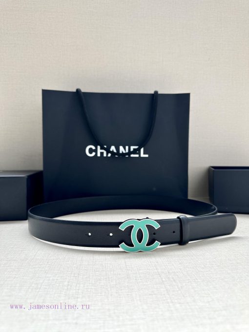 Width 3.0cm Chanel imported soft calf leather with clear grain, accessories gold silver/meta yz5o4s7y - Image 6