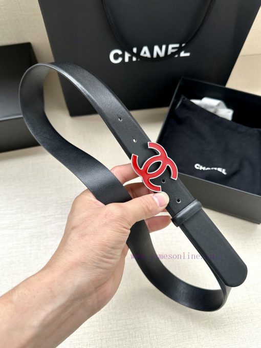 Width 3.0cm Chanel imported soft calf leather with clear grain, accessories gold silver/meta ud7pdqjf - Image 7