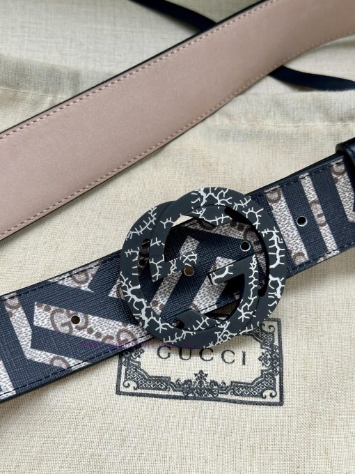 Double sided waist belt, with GG Supreme canvas on one side and tree cream cowhide on the ot lfktjkv4 - Image 4