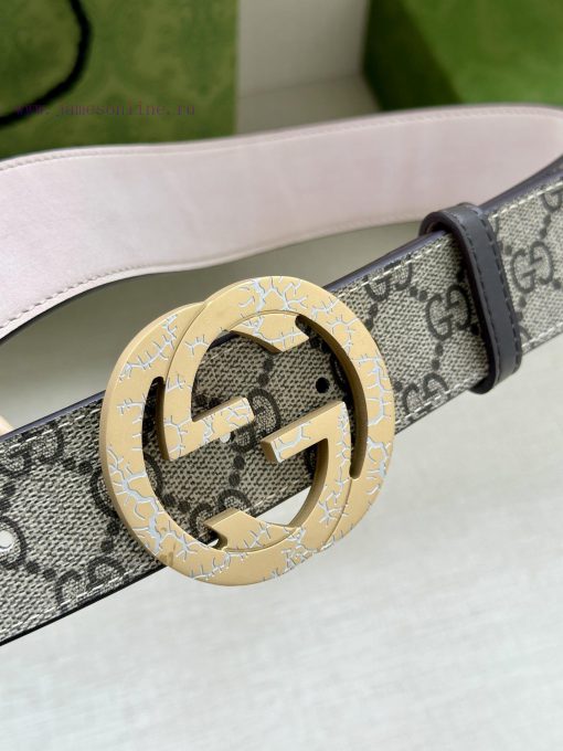 Double sided waist belt, with GG Supreme canvas on one side and tree cream cowhide on the ot cgxwpz6g - Image 3