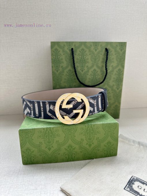 Double sided waist belt, with GG Supreme canvas on one side and tree cream cowhide on the ot lfktjkv4 - Image 6