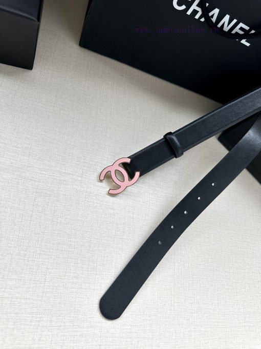 Width 3.0cm Chanel imported soft calf leather with clear grain, accessories gold silver/meta tx03iq2f - Image 9