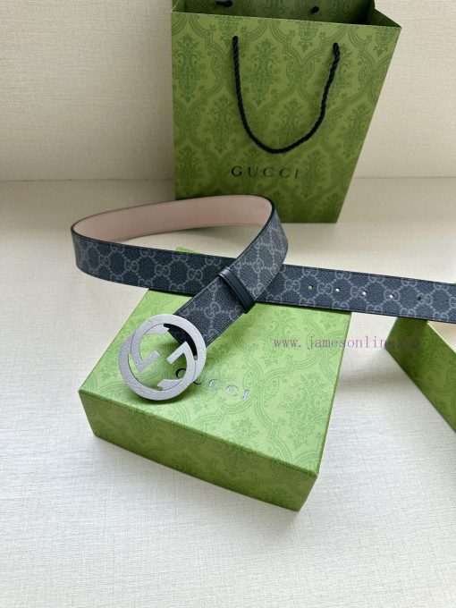Double sided waist belt, with GG Supreme canvas on one side and tree cream cowhide on the ot 0gan3haj - Image 7