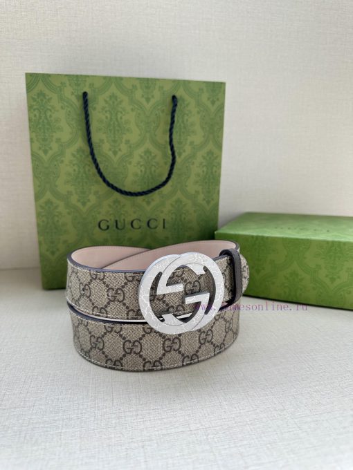 Double sided waist belt, with GG Supreme canvas on one side and tree cream cowhide on the ot cgxwpz6g - Image 5