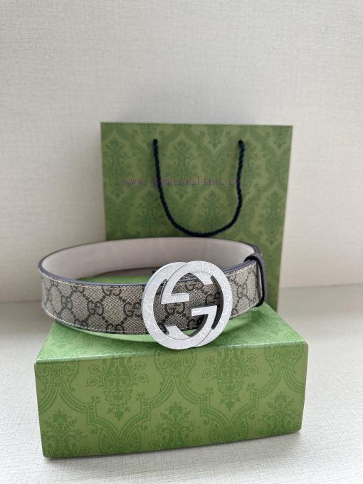 Double sided waist belt, with GG Supreme canvas on one side and tree cream cowhide on the ot cgxwpz6g - Image 6
