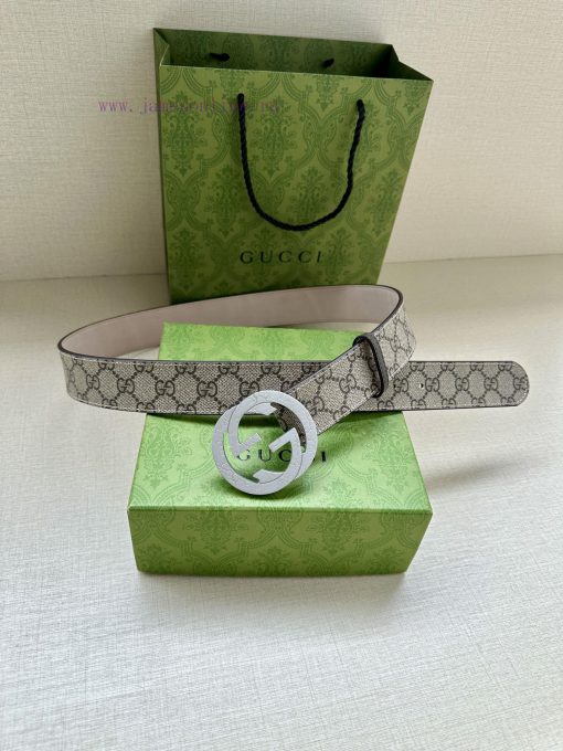 Double sided waist belt, with GG Supreme canvas on one side and tree cream cowhide on the ot cgxwpz6g - Image 7