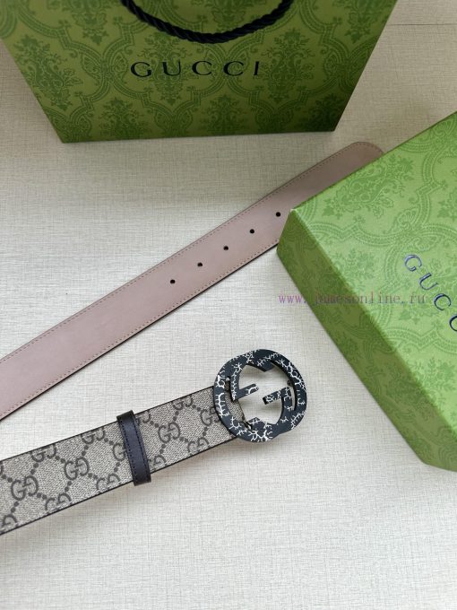 Double sided waist belt, with GG Supreme canvas on one side and tree cream cowhide on the ot cgxwpz6g - Image 9