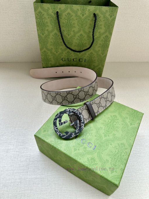 Double sided waist belt, with GG Supreme canvas on one side and tree cream cowhide on the ot cgxwpz6g - Image 10
