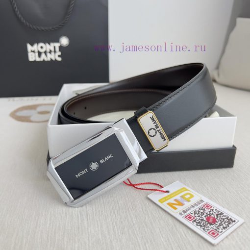 Montblanc Montblanc ️ Belt and beltBuckle, new original classic boutique two-color buckle, p buvjmwcw