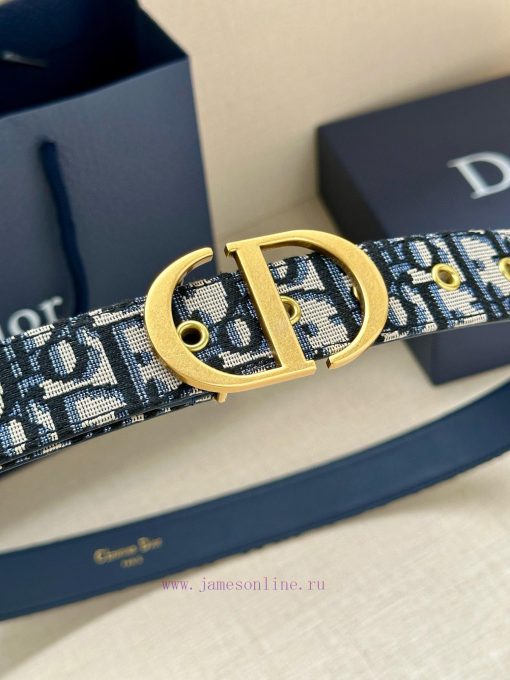 This saddle belt with a width of 3.0cm is a classic accessory presented in the classic blue pyxaogg5 - Image 3