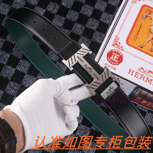 Men's belt HermesMen's leather belt is made of 100% head layer cowhide, ensuring that the 24 bixlmofc - Image 5
