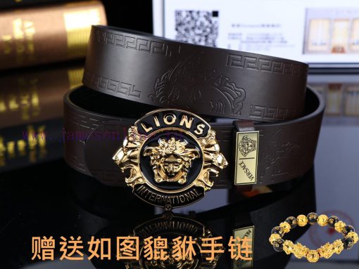 Belt Versace Ver…️Belt made of 100% head layer cowhide, double-sided lychee pattern, ensurin j4tvn8hb