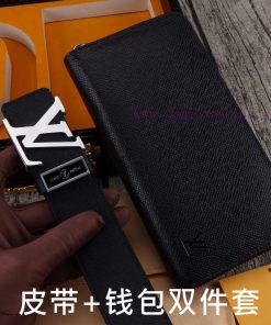 LV. Louis Vuitton Double Piece SetWooden box, belt+wallet, two-piece setGrade: Imported 100% 4ma3qvmv