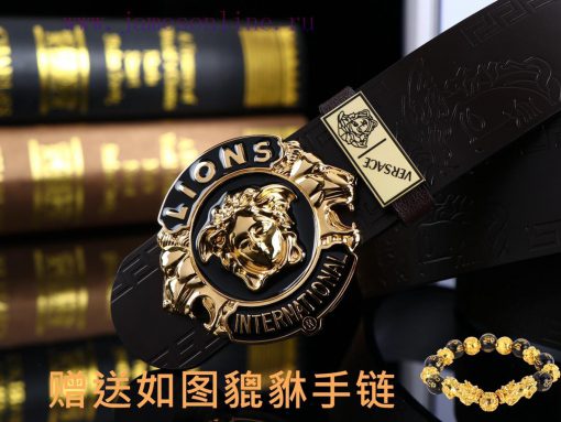 Belt Versace Ver…️Belt made of 100% head layer cowhide, double-sided lychee pattern, ensurin j4tvn8hb - Image 6
