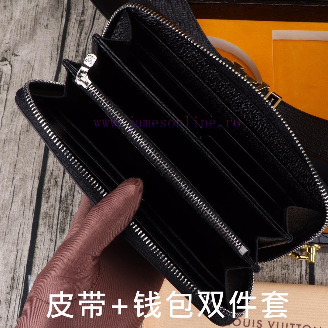 LV. Louis Vuitton Double Piece SetWooden box, belt+wallet, two-piece setGrade: Imported 100% gwvefaqi - Image 8