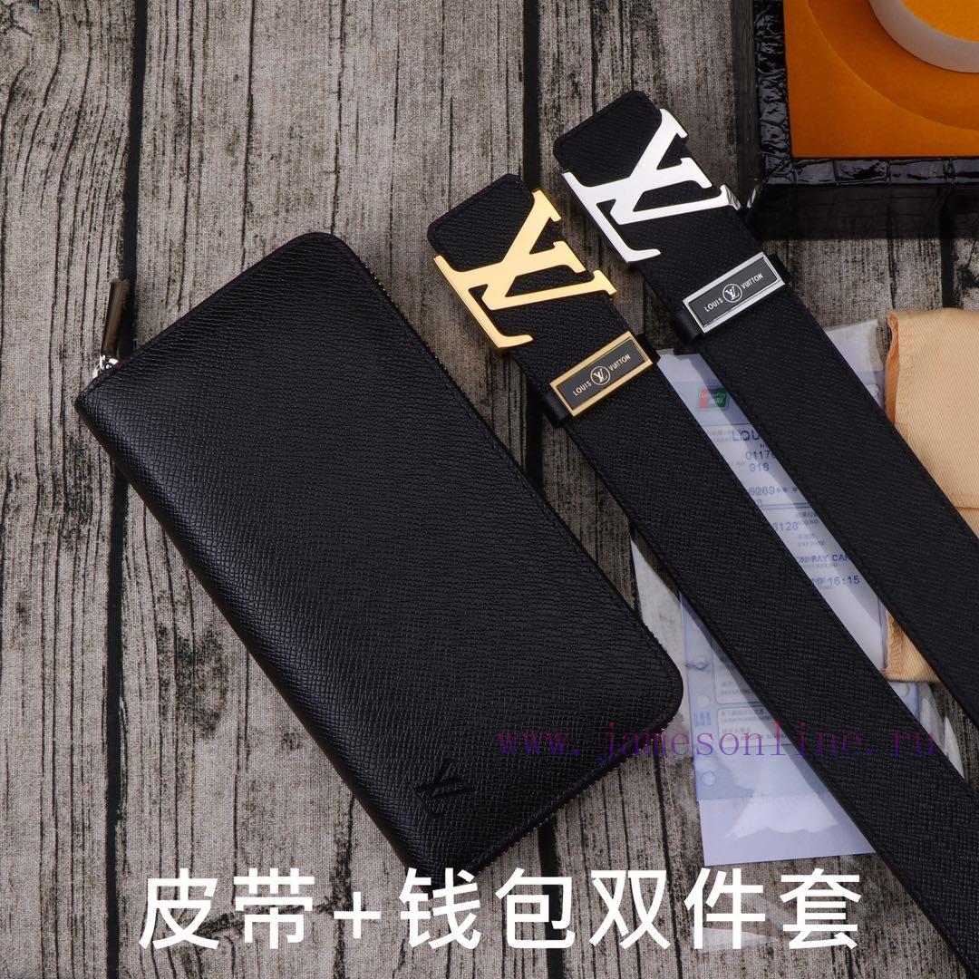 LV. Louis Vuitton Double Piece SetWooden box, belt+wallet, two-piece setGrade: Imported 100% gwvefaqi - Image 10