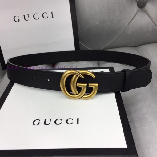 GUCCI Classic with Logo Double G Buckle Width 3 ⃣ ️.0 ⃣ ️ mm soft touch, slender leather bel e3hlmbwu
